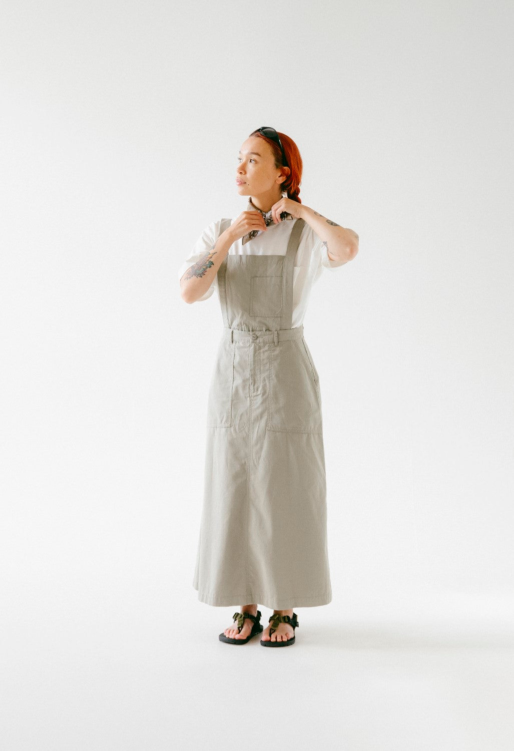 Snow Peak Women's Takibi Light Ripstop Skirt - Light Grey