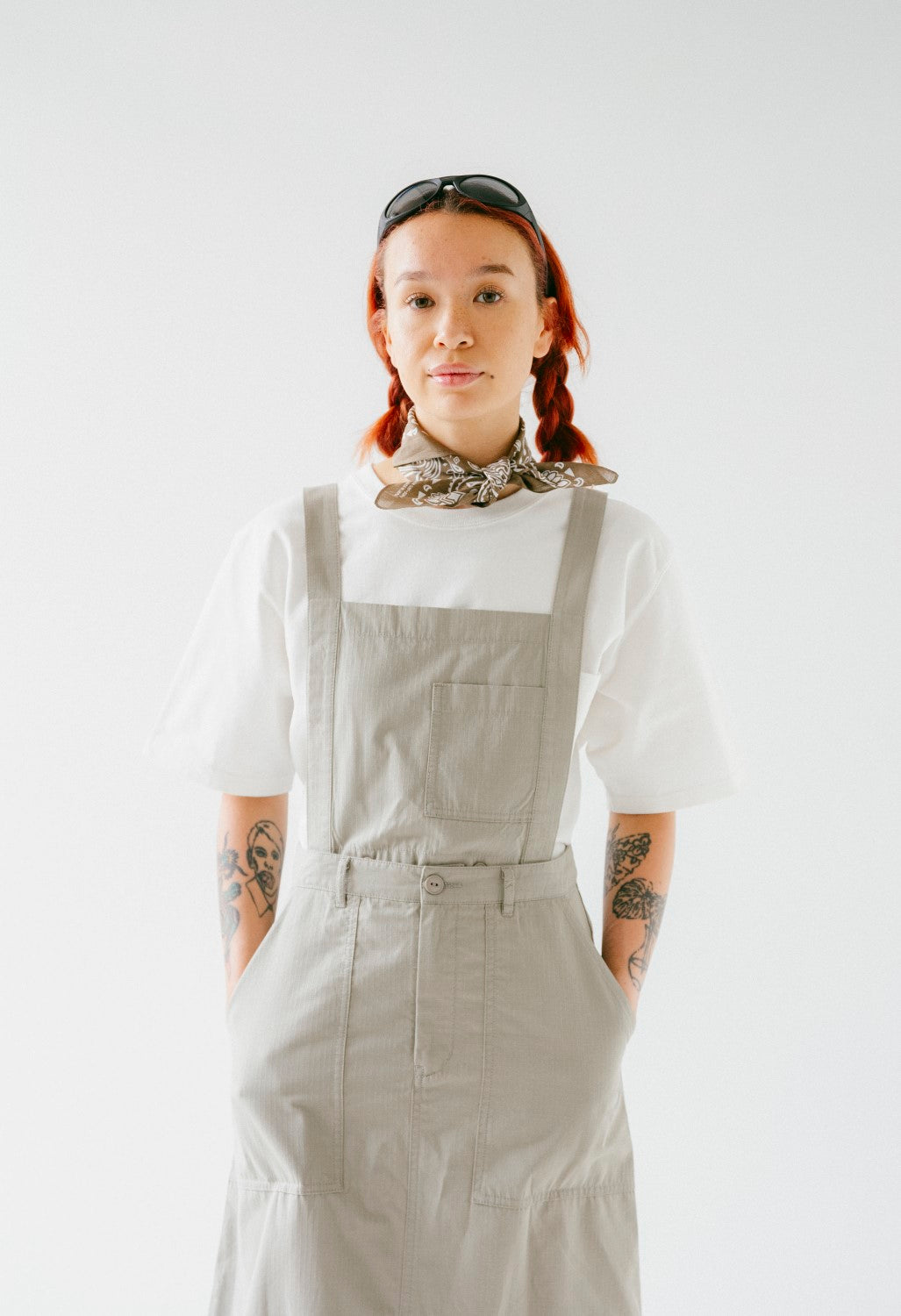 Snow Peak Women's Takibi Light Ripstop Skirt - Light Grey