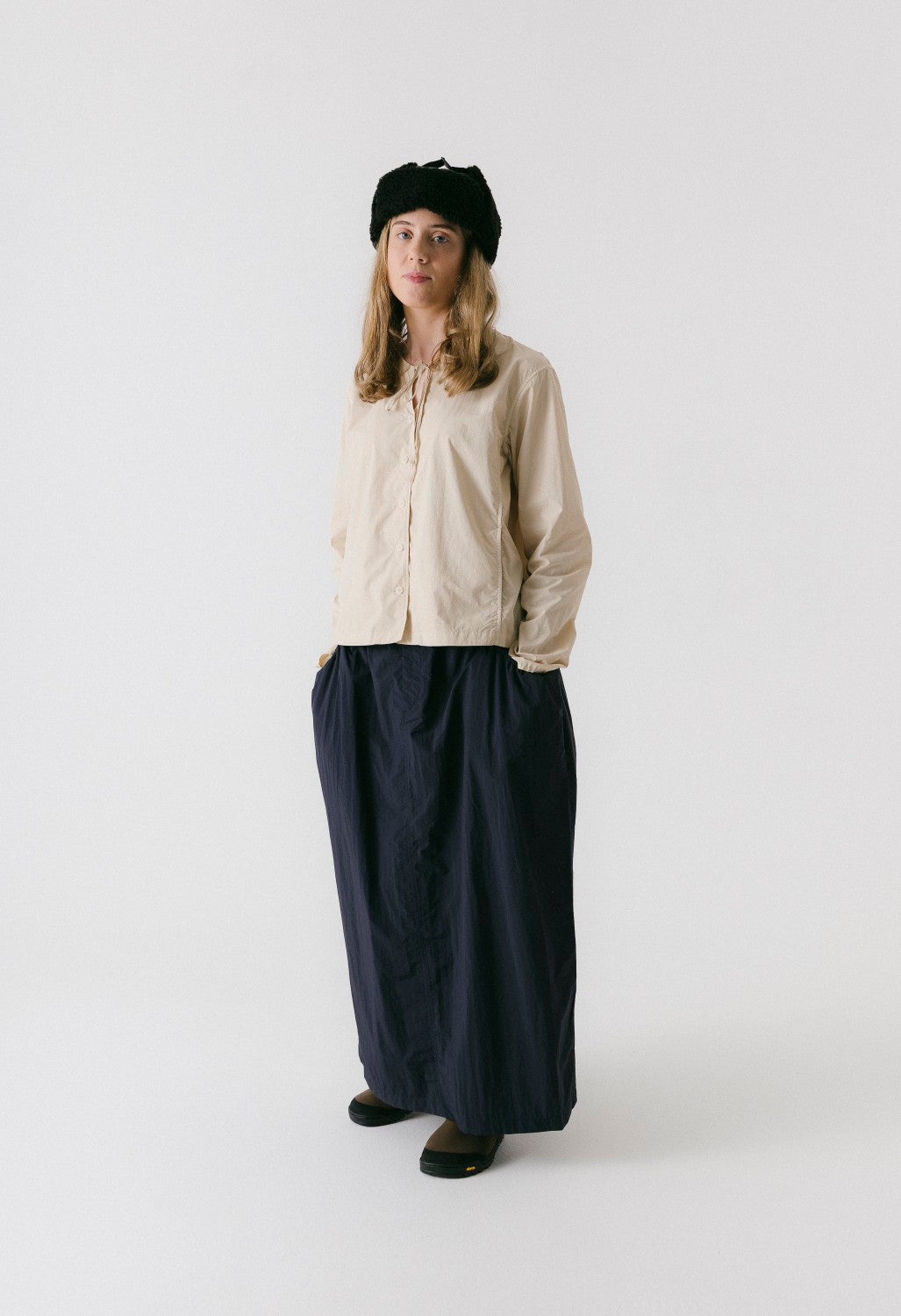 Snow Peak Garment Dyed Blouse - Ivory