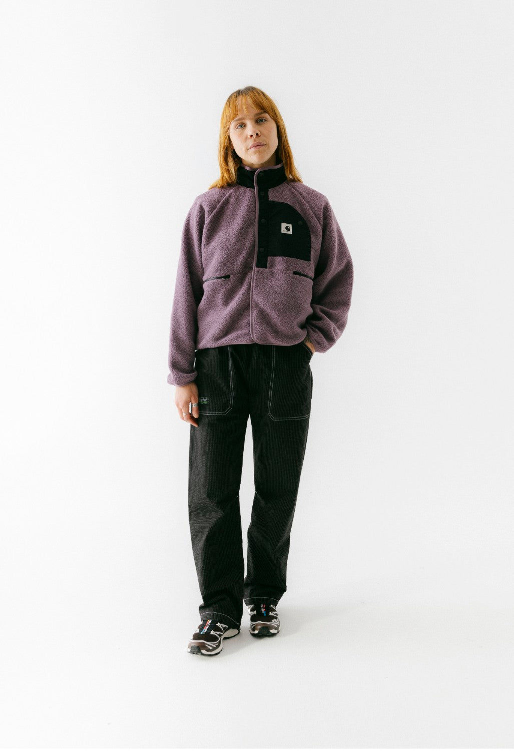 Carhartt WIP Women's Flynn Fleece Jacket - Phlox / Black