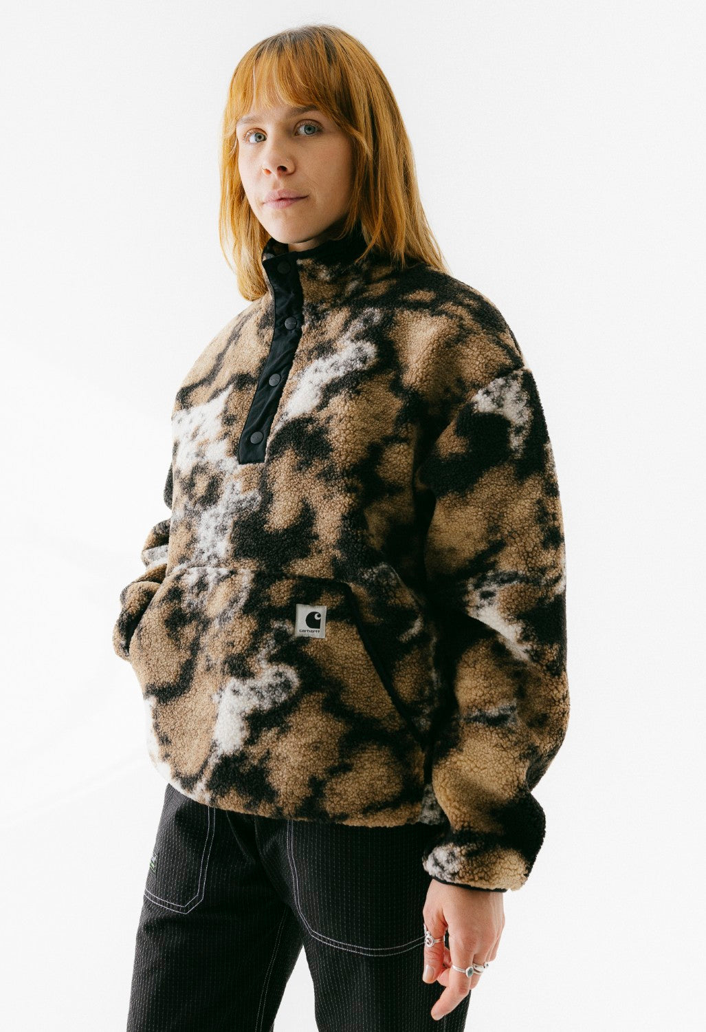 Carhartt WIP Women's Elliot High Neck Liner - Wild Dog Jacquard / Black