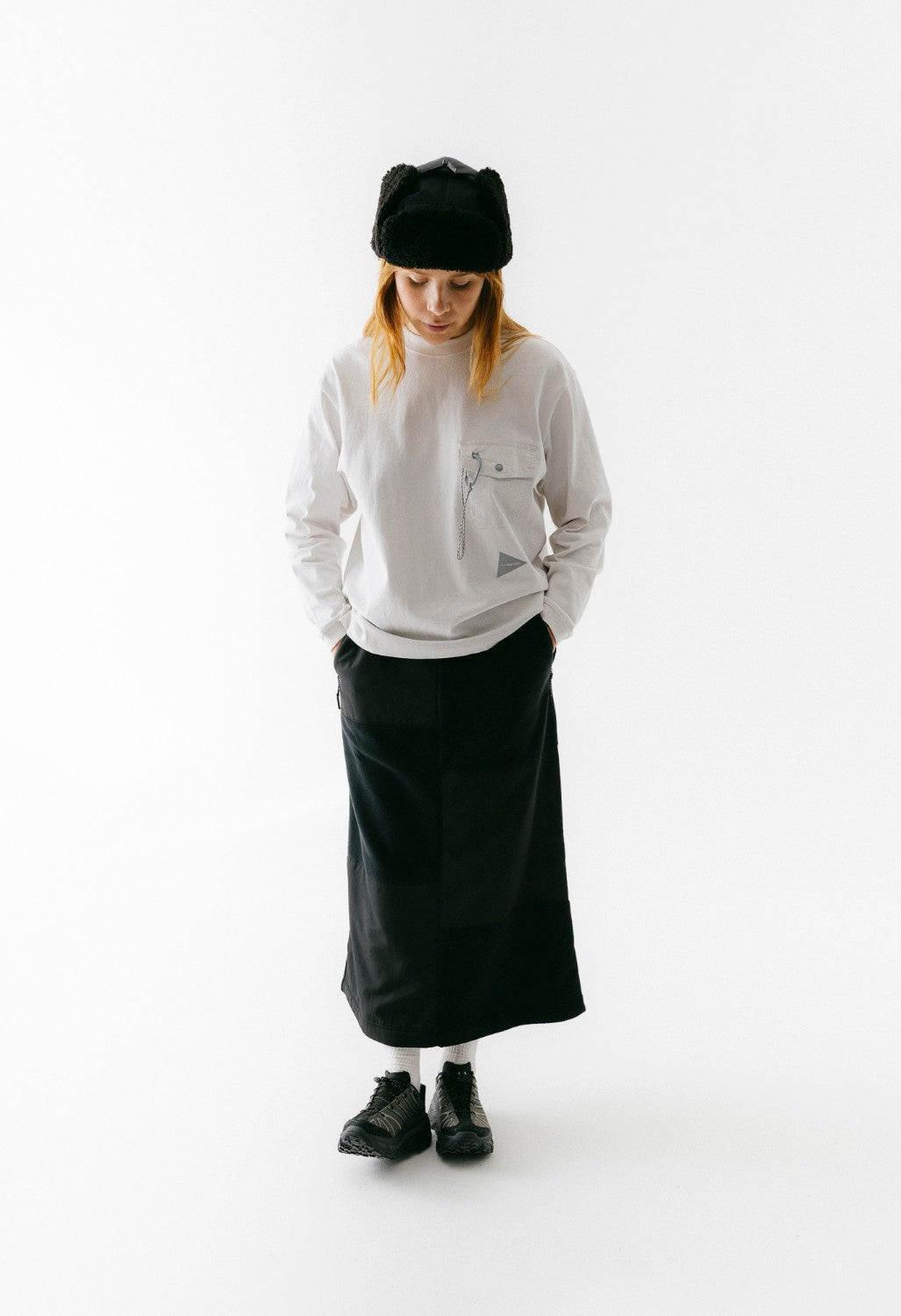 Gramicci Women's Thermal Fleece Patch Skirt - Black