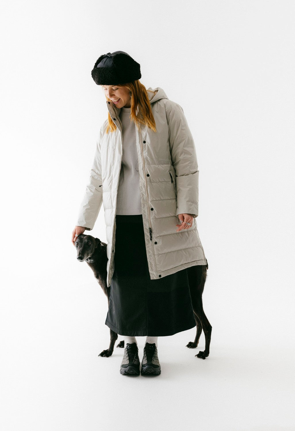 Nanga Women's AT Down Half Coat - Ivory