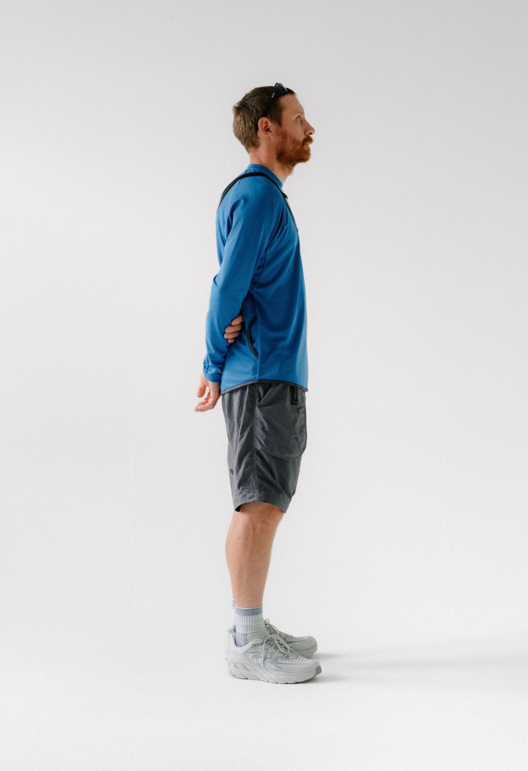 and wander Dry Jersey Raglan Long Sleeve Tee - Light Blue