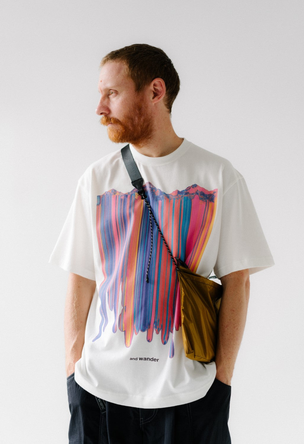 and wander Mirror Printed Tee - White