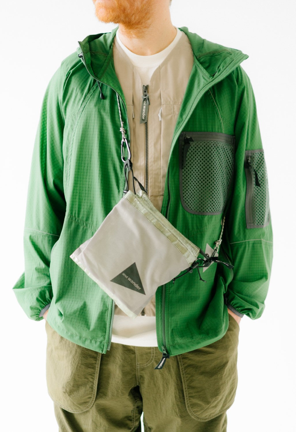 And Wander Men's Breath Rip Hoodie - Green – Outsiders Store UK