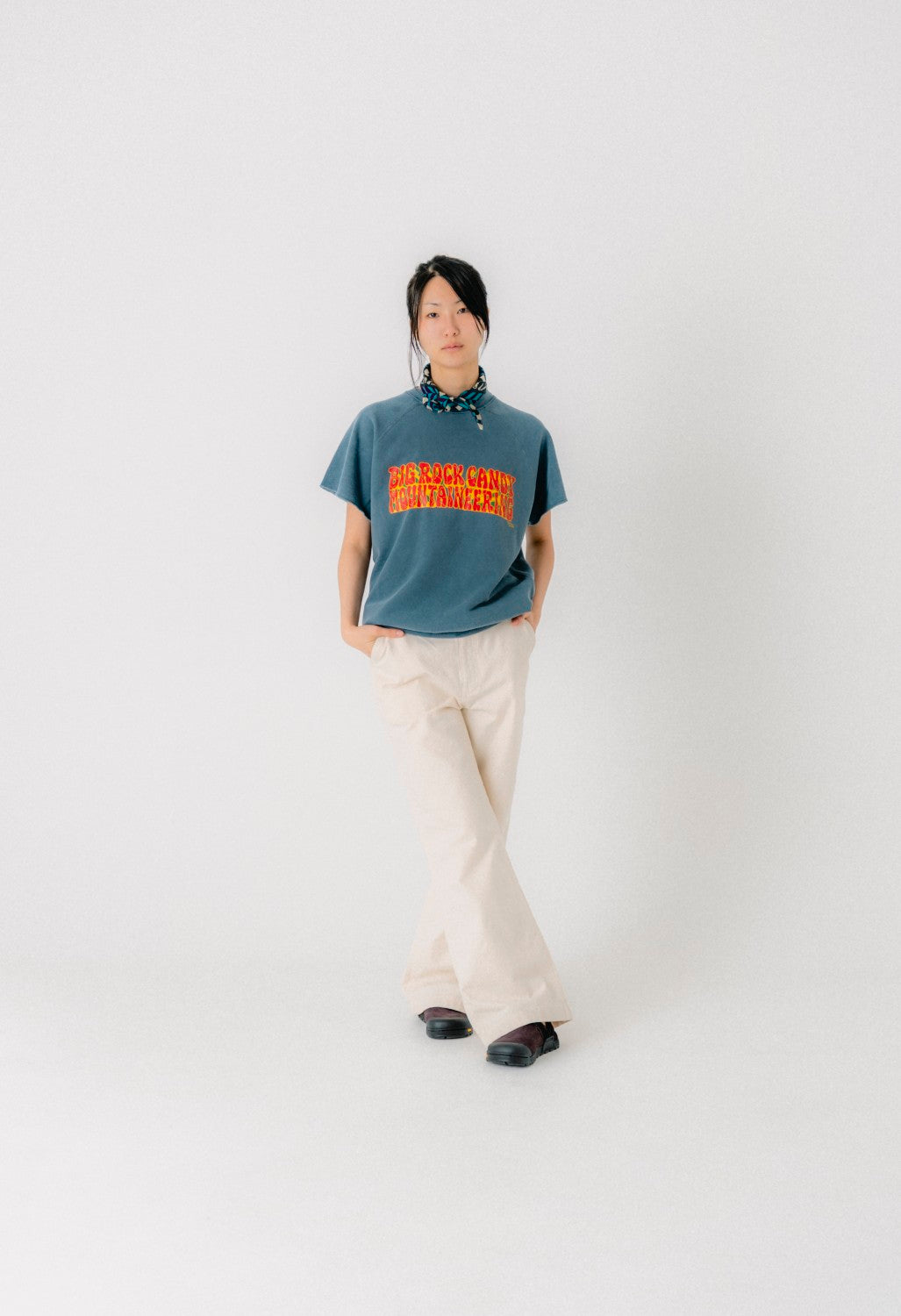 Big Rock Candy Mountaineering Boulder Logo Chop Top - Blue Corn
