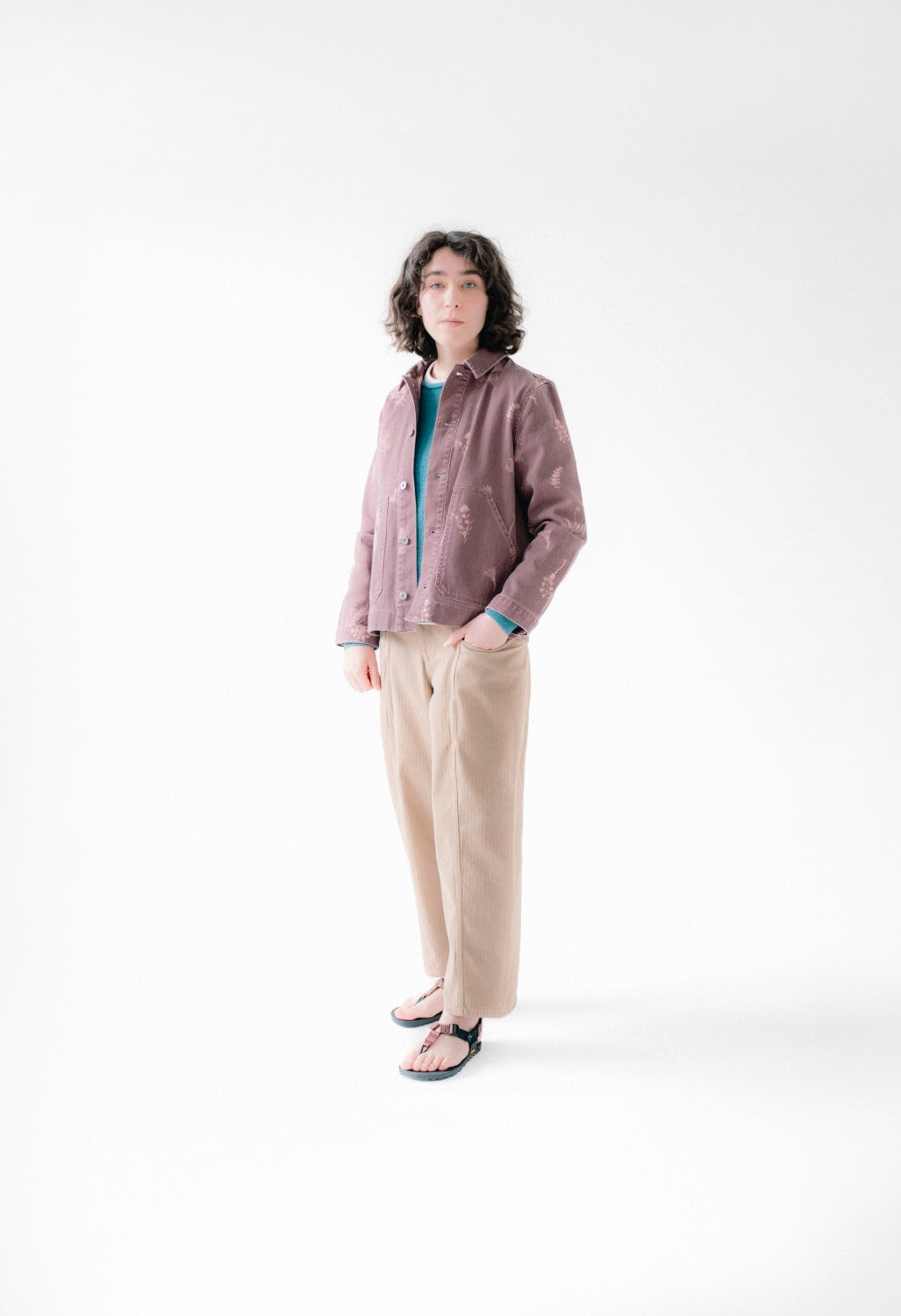 Finisterre Women's Floral Marine Yarrel Printed Chore Jacket - Floral Marine Print