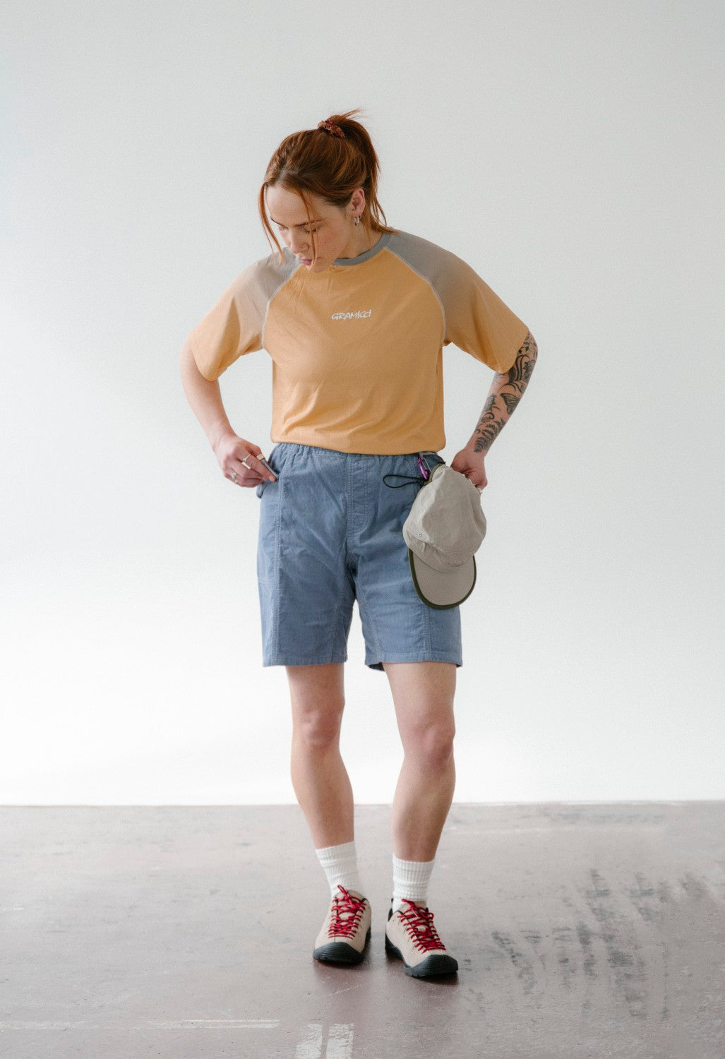 Gramicci Women's Corduroy Utility Shorts - Smoky Blue