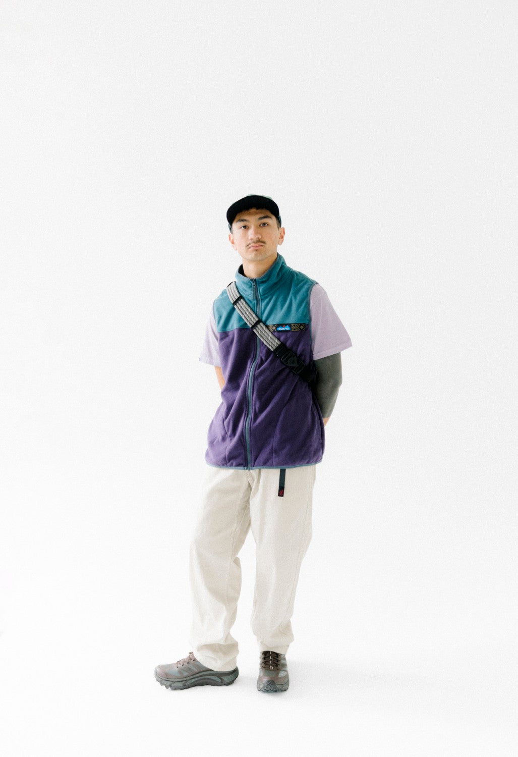 KAVU Men's West Vest Fleece - Purple Kale