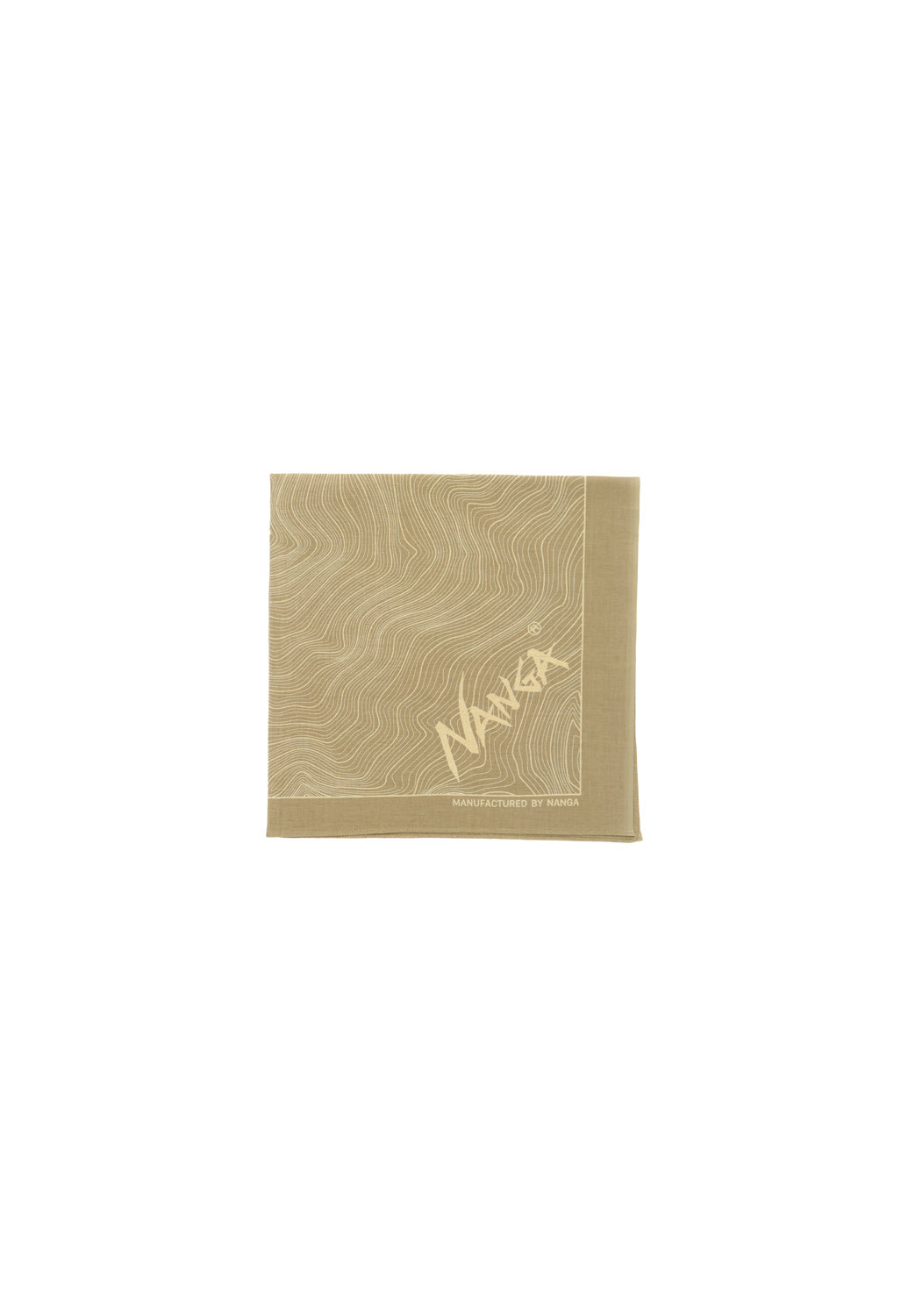 Nanga Nanga Parbat Contour Map Bandana - Beige