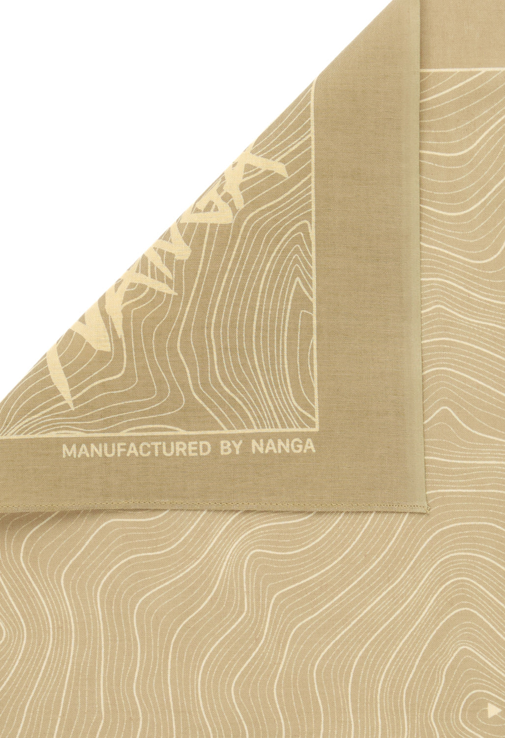 Nanga Nanga Parbat Contour Map Bandana - Beige