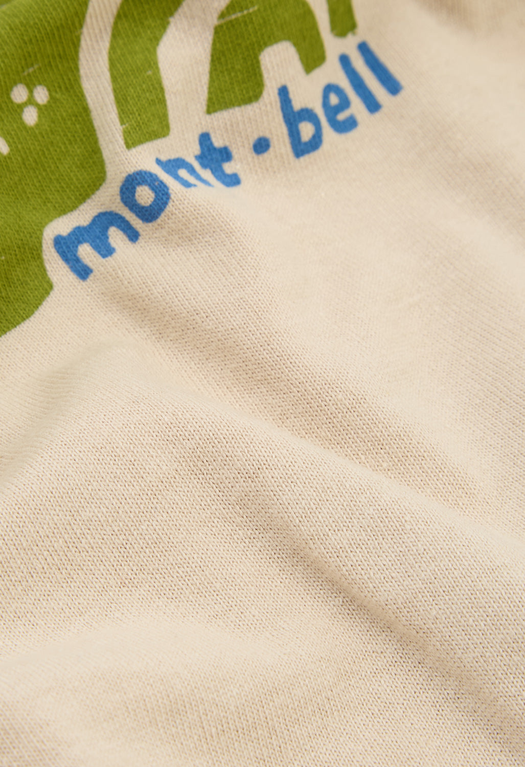Montbell Men's Pear Skin Cotton Long Sleeve Road To The Mountains T-Shirt - Ivory