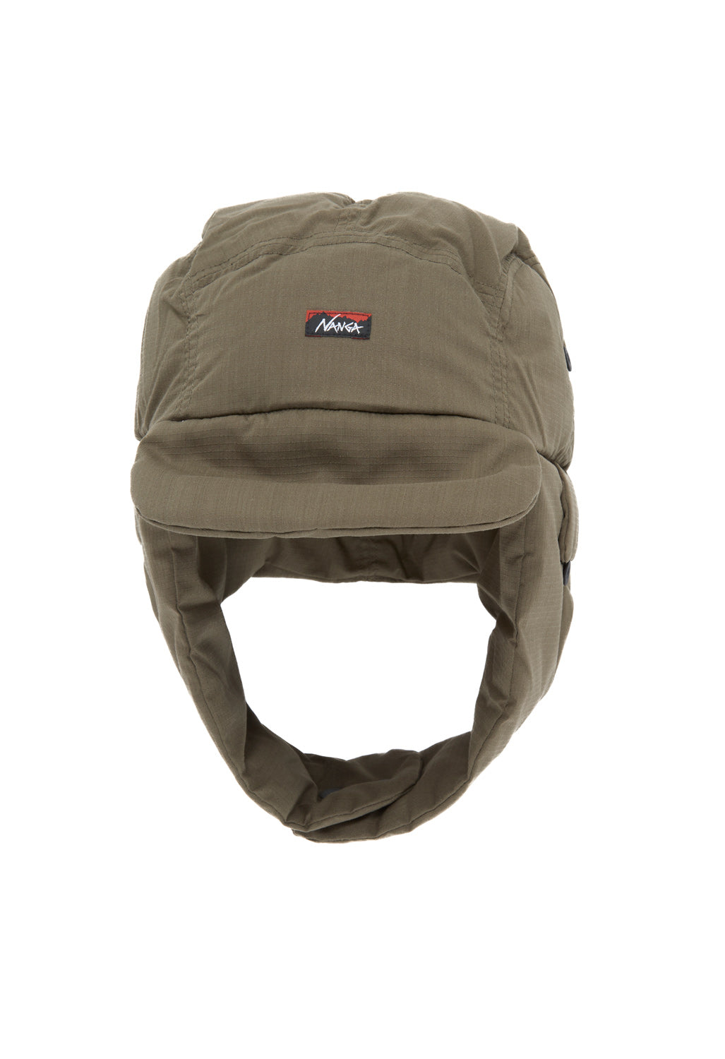 Nanga Hinoc Ripstop Down Ear Flap Cap Army Green Outsiders Store UK