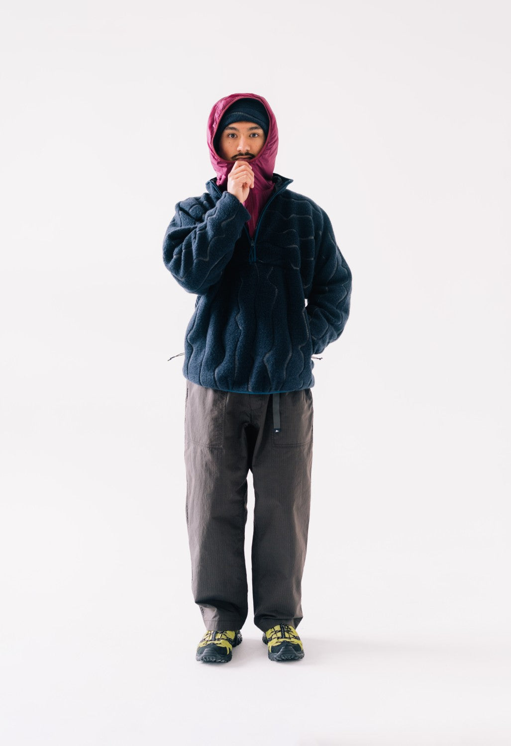 Pilgrim Surf + Supply Men's Mosley Boa Half Zip Pullover - Navy