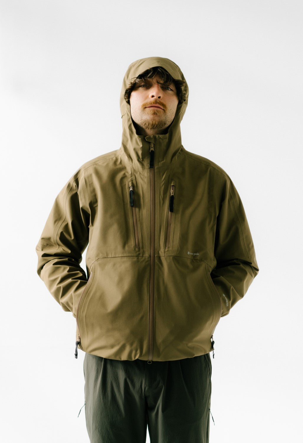 Snow Peak Men's GORE-TEX Rain Jacket Coyote - Main Image