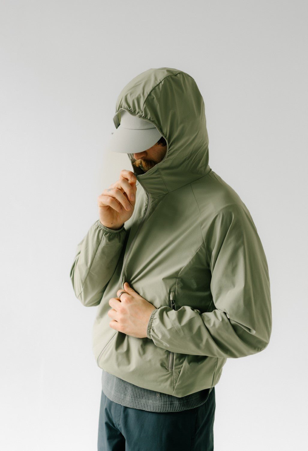 Snow Peak Men's Stretch Packable Jacket - Sage