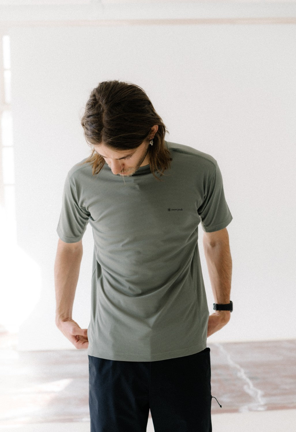 Snow Peak Men's Pe Power Dry T-Shirt - Grey