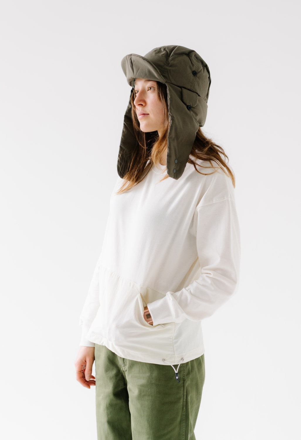 Nanga Women's Eco Hybrid Wide Fit Long Sleeve Tee - White