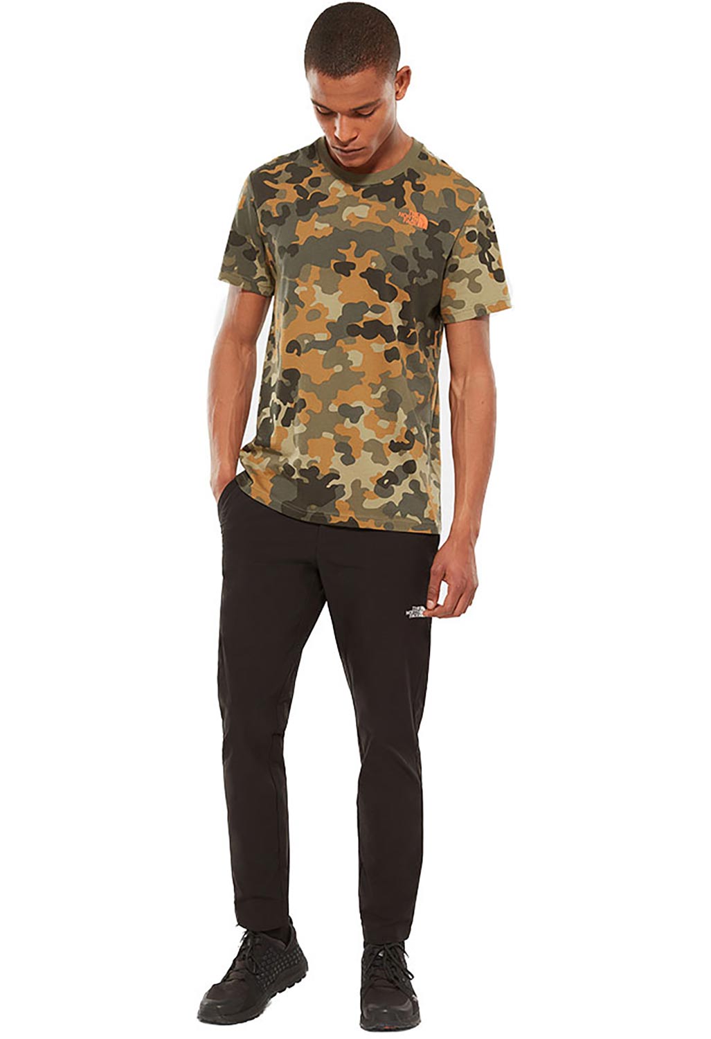 The North Face Red Box Men's T-Shirt - Taupe Green Camo