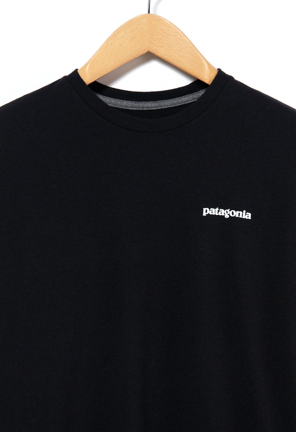 Patagonia P6 Logo Men's Long Sleeve Responsibili-Tee - Black